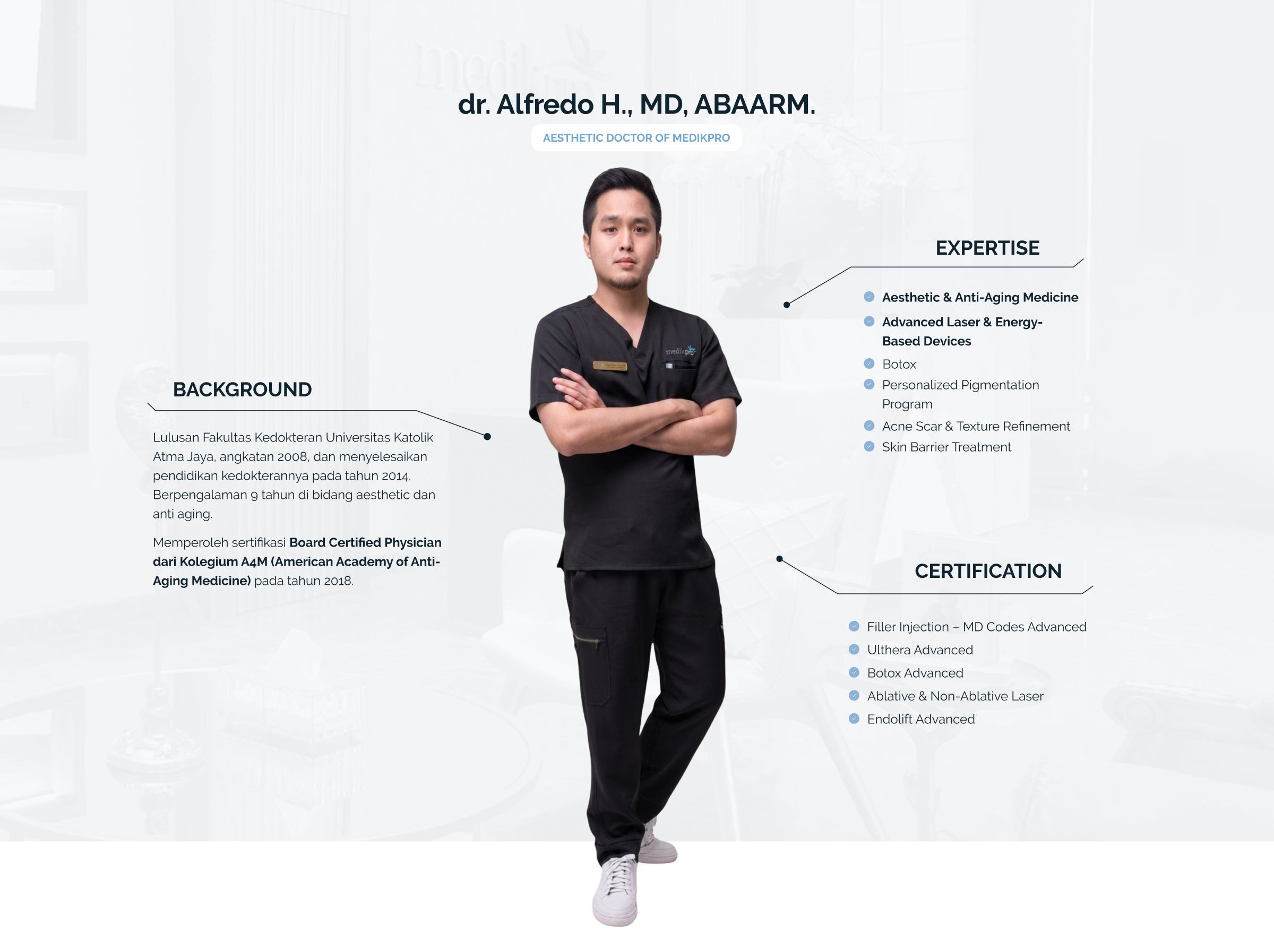 dr. Alfredo H., MD, ABAARM.